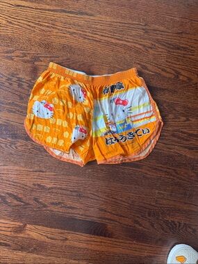 Hello Kitty Orange Graphic Kids Shorts